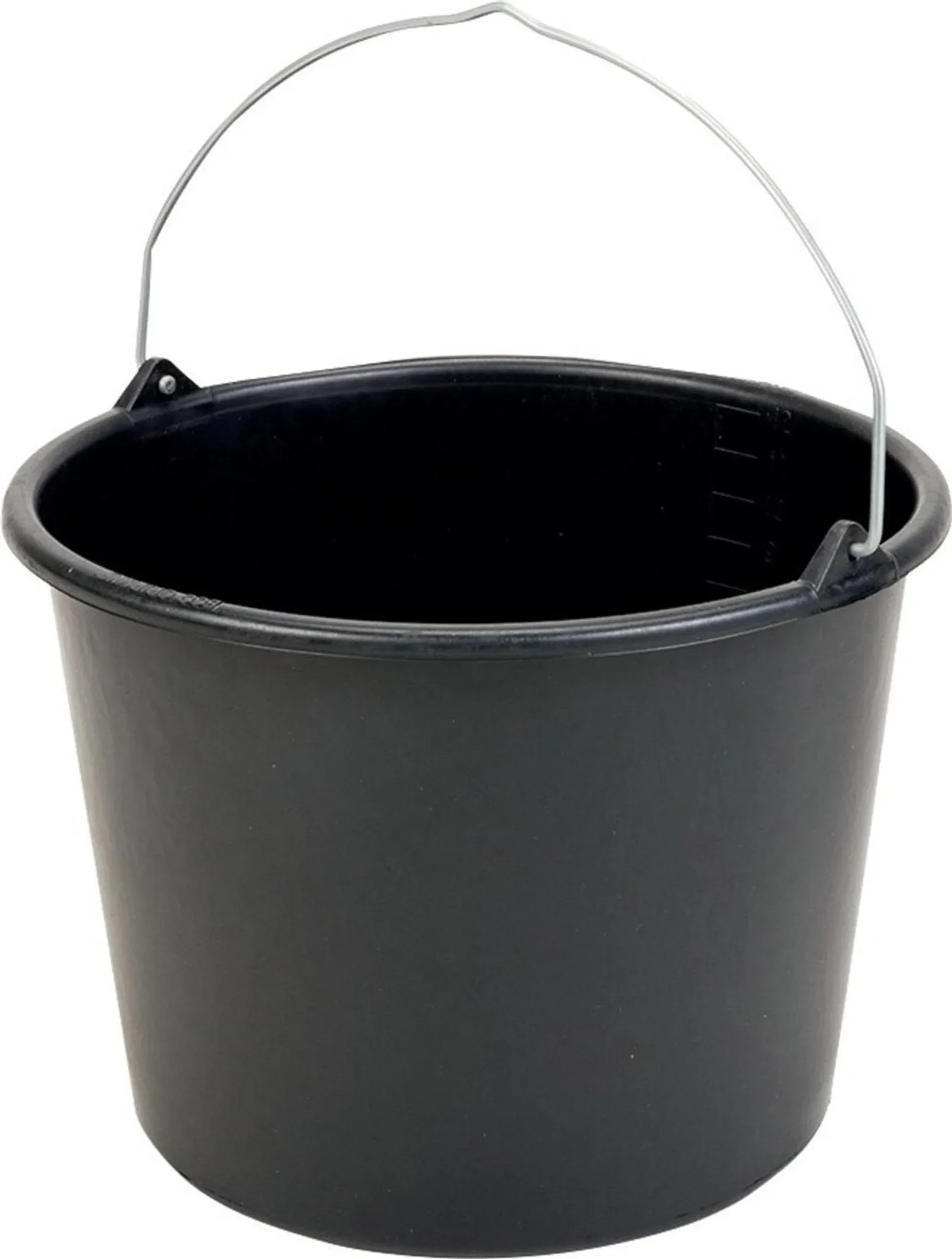 Baueimer 20 l – aus Recycling-Kunststoff, schwarz